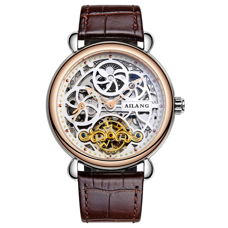 Gentleman’s Skeleton Automatic Watch (41mm) – Luminous, 30m Water Resistance